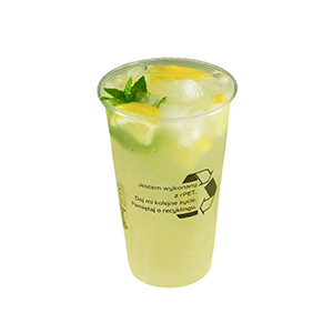 Transparent cups for cold drinks