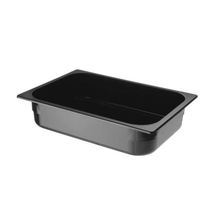 Transparent polycarbonate ice cream tray Black 360 x250x(H)80 mm