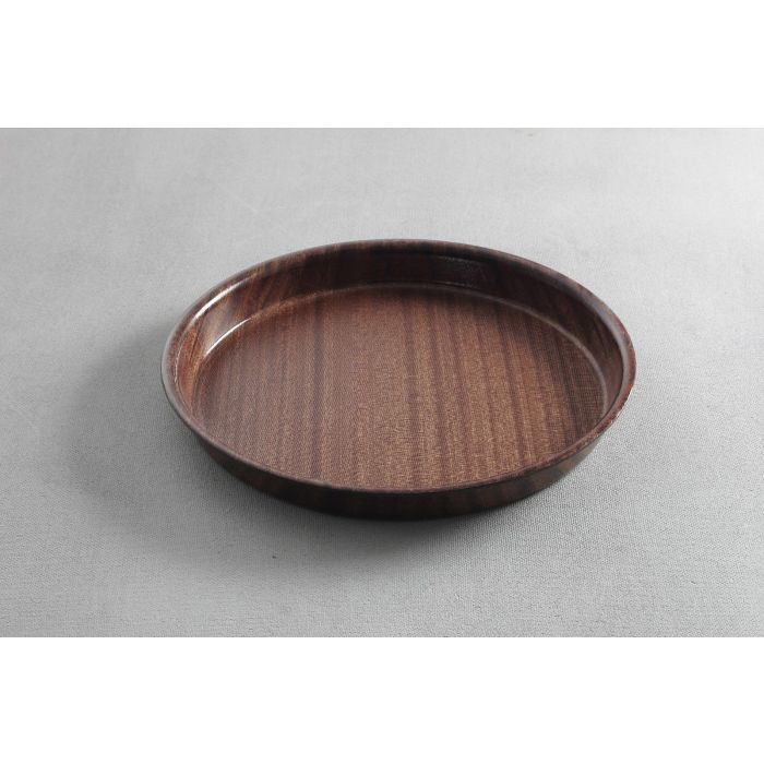 Wooden Non-Slip Tray - Round, With High Rim Diameter 420, H 30 Mm