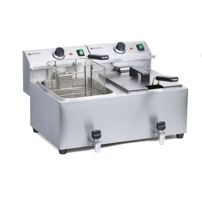 Frytownica MASTERCOOK z kranem spustowym - 2 x 8 l  - kod 209301