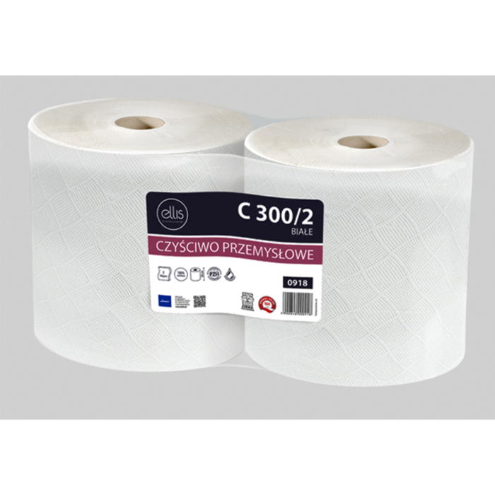 ELLIS Professional industrial cleaning cloth C 300/2, 290 m, pack of 2 rolls.