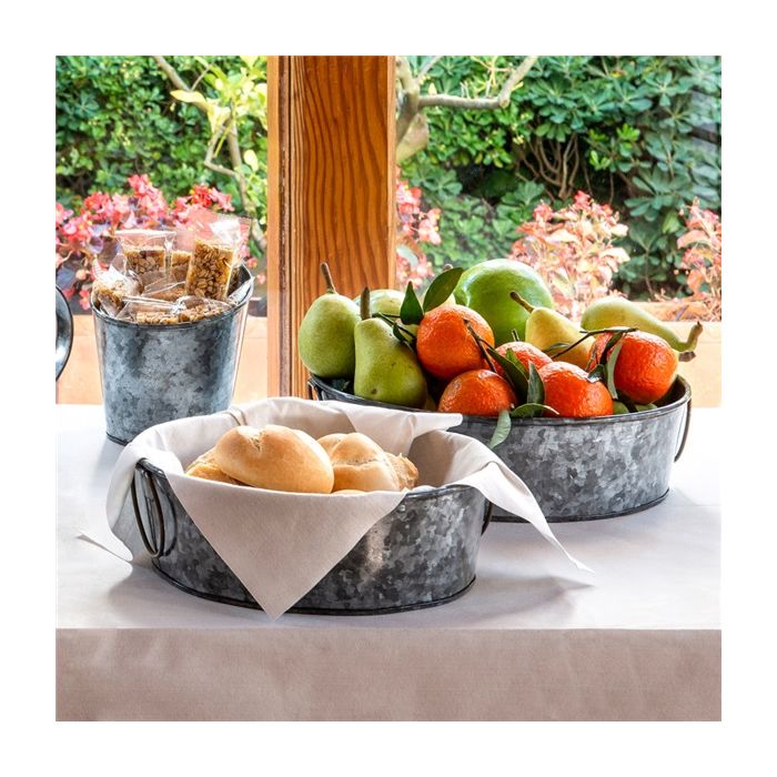 Galvanized steel round bowl fi.27,5x8 cm (k/12)