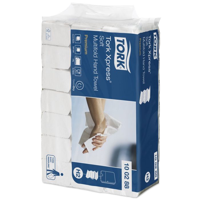 Towel Tork Xpress Premium white soft H2 - 210x340cm - 2310 sheets - Cellulose
