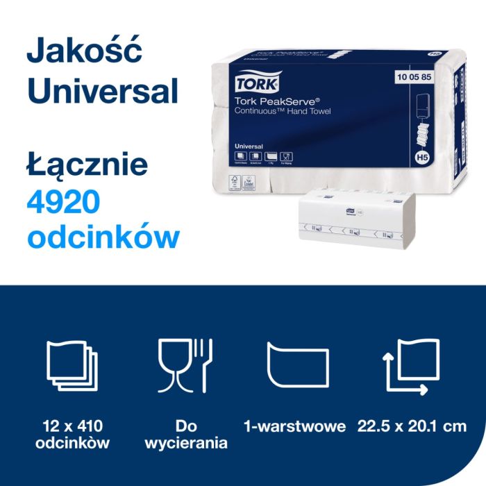 Tork PeakServe® niekończący się ręcznik do rąk biały H5