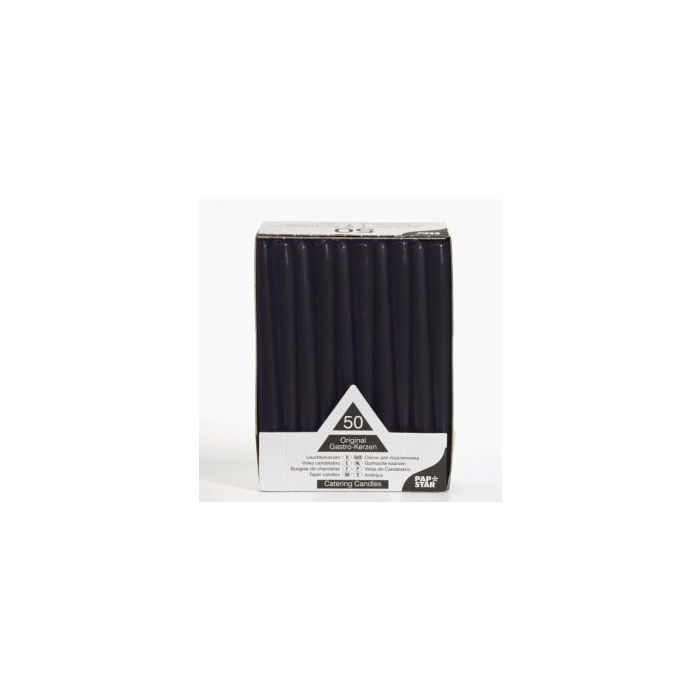 Candle cone 25cm, 50pcs black