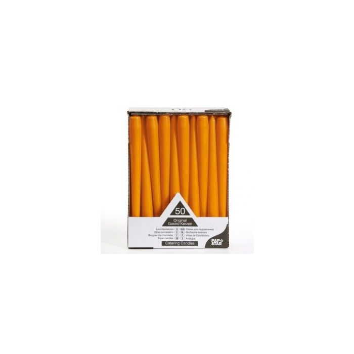 Candle cone 25cm 50pcs orange diameter 2,2cm