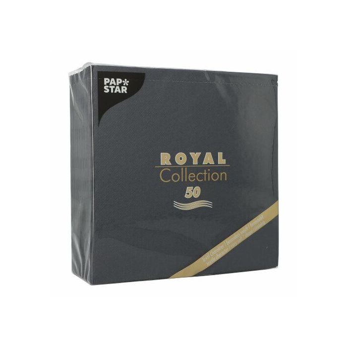 Napkins PAPSTAR Royal Collection 40x40 black pack 50pcs