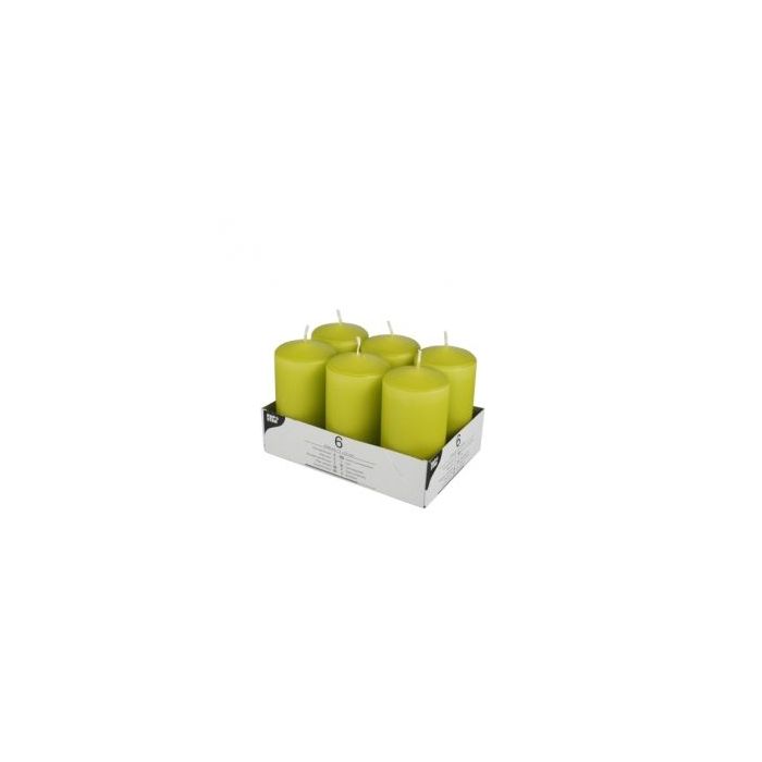 Świece pieńkowe 11,5cm op.6szt kiwi średnica 60mm