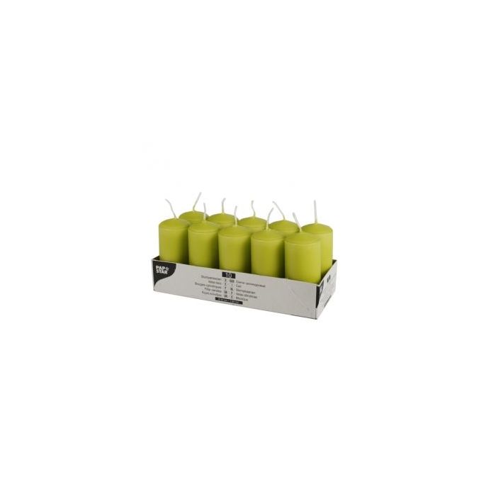 Świece pieńkowe 9cm op.10szt kiwi