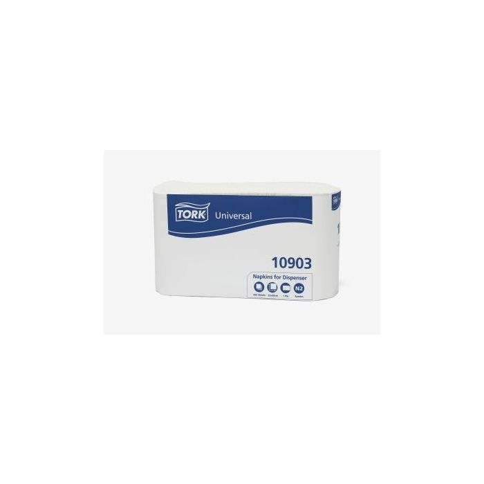 Serwtki dyspenserowe TORK Universal N2, 1 warstwa, białe-makulatura, 25x30cm 9000 sztuk