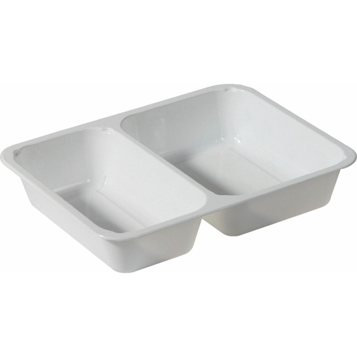 T W 225/175/2 H43 G CPET container, pack of 300, DUNI, white, two-part