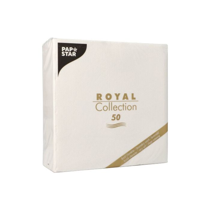 Napkins PAPSTAR Royal Collection 40x40 white pack of 50pcs.