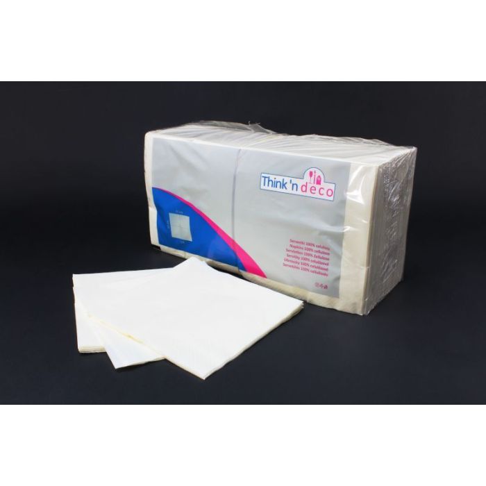 Napkins 33x33 2-ply 1/4 TnD champagne