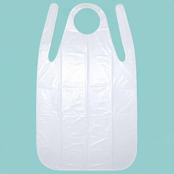Protective apron PE 810x1250 15 um, 50 pcs.