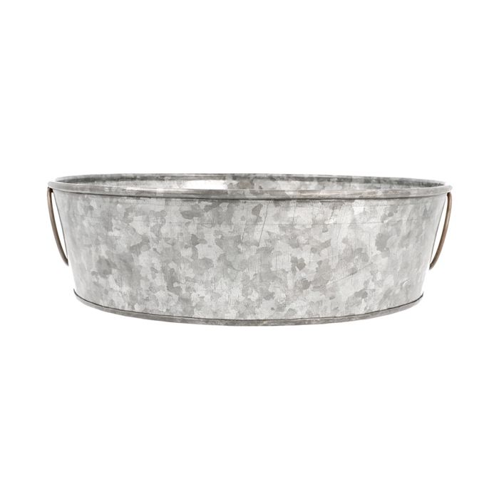 Galvanized steel round bowl fi.27,5x8 cm (k/12)