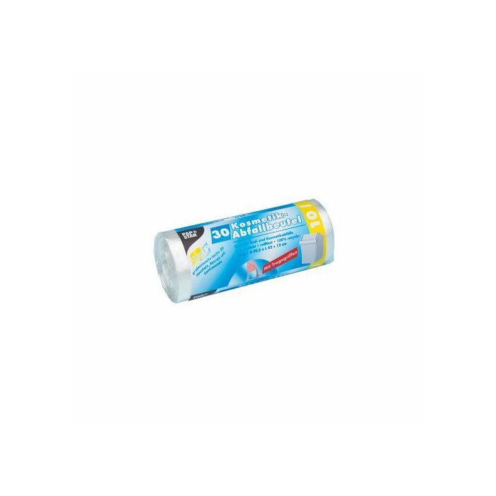 Waste sacks HDPE 10l (30 pcs on roll) white with handles