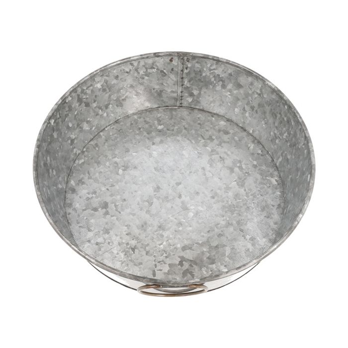 Galvanized steel round bowl fi.27,5x8 cm (k/12)