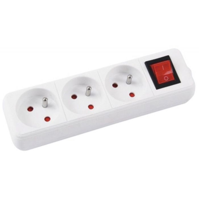 Extension Leads OFFICE PRODUCTS, 3 sockets, 3m, switch, white