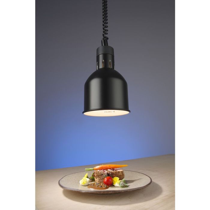 Food warming lamp - pendant, cylindrical diameter 175x(H)250, black