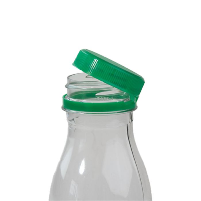 Cap fi.38 fixed green op.100pcs. (k/30) for PET bottles, TnP
