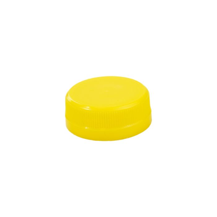 Cap fi.38 fixed yellow op.100pcs. (k/30) for PET bottles, TnP