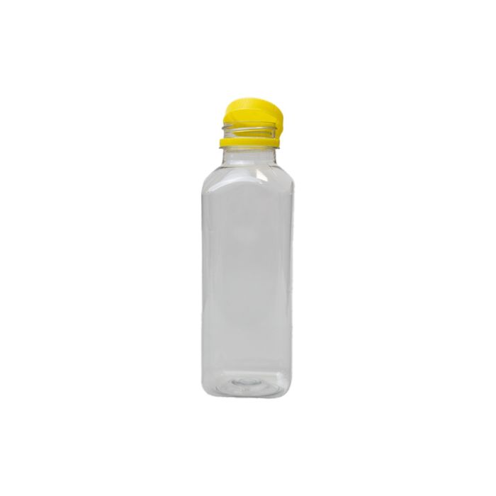 Cap fi.38 fixed yellow op.100pcs. (k/30) for PET bottles, TnP
