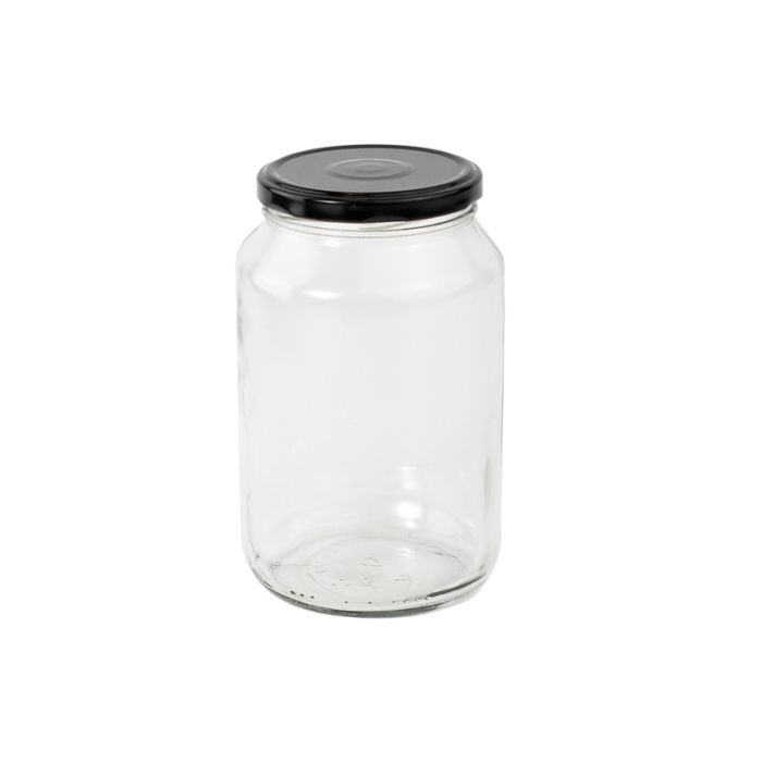 Glass jar fi 82mm 900ml, PALETA sales only on full pallets 1728pcs.