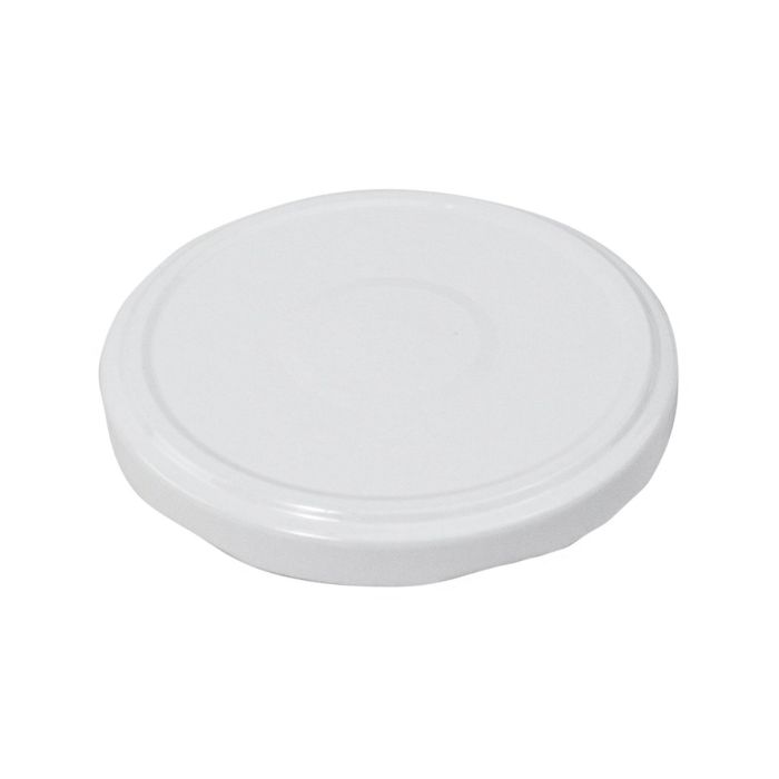 Cap metal fi82 jar, white with clip op.40pcs. (k/18)