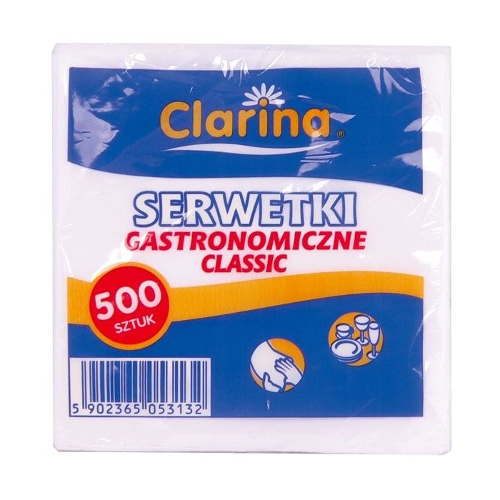 Serwetki gastronomiczne 15x15 białe 500 sztuk (k/100)