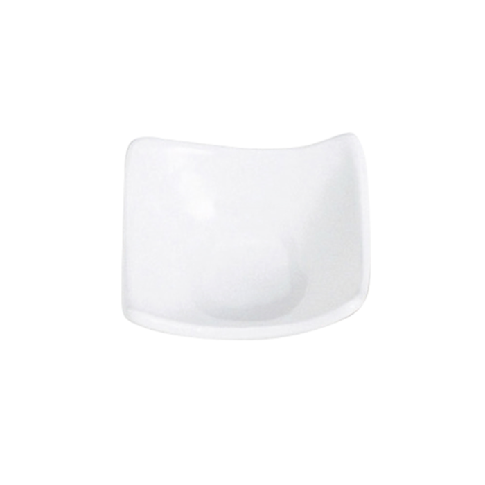 Finger food porcelana talerzyk kwadratowy 76x76x(h)34mm biały, op.12szt. (k/18)