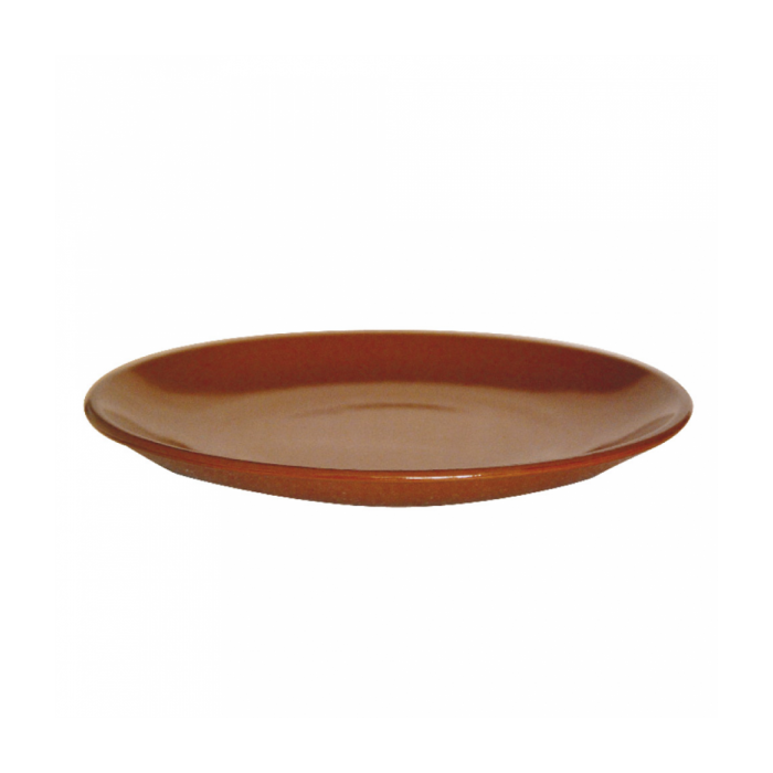 Clay plate, diameter 26.2xh.3 cm terracotta