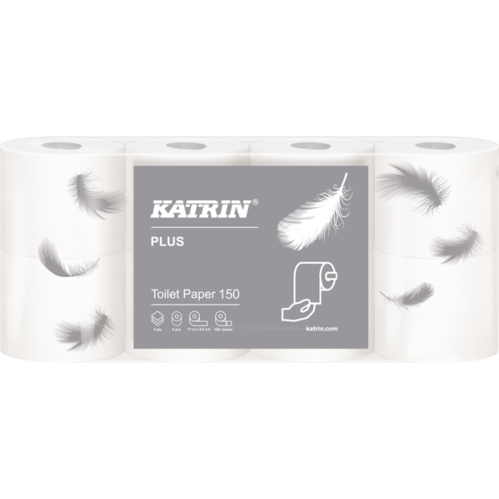 Toilet paper Katrin Plus Toilet 150, 3-ply, 56 pieces