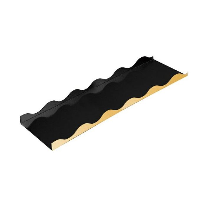 Gold-black cake liners 10x30cm with rim op.50pcs. 750g