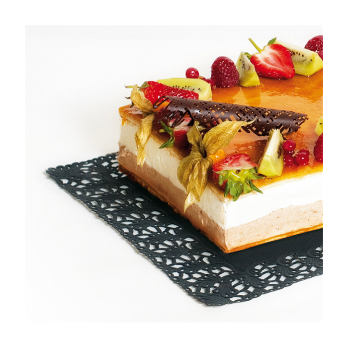 Decorative table napkin black 40x30 cm
