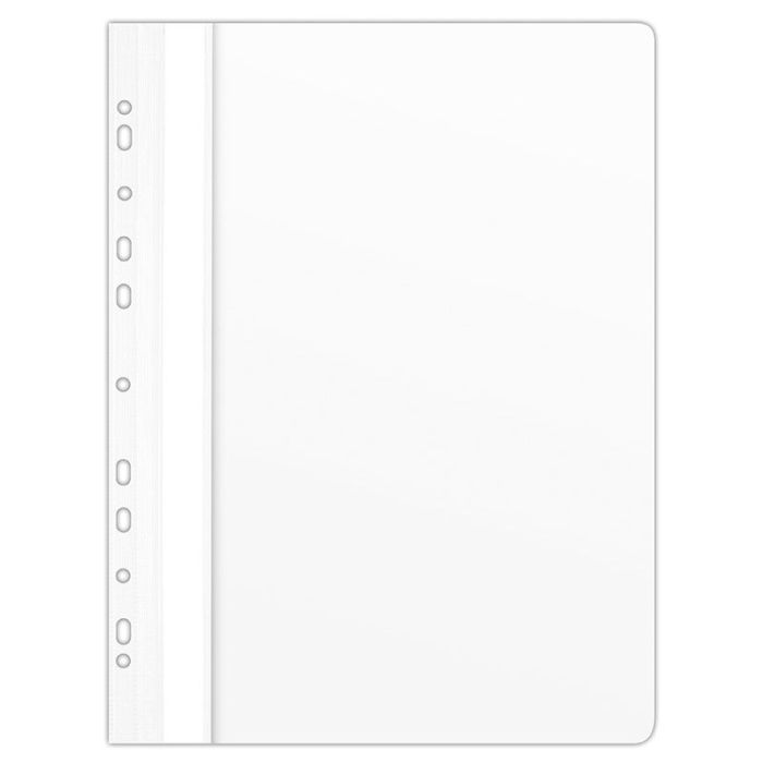 Report File DONAU, PVC, A4, hard, 150/160 micron, perforated, white