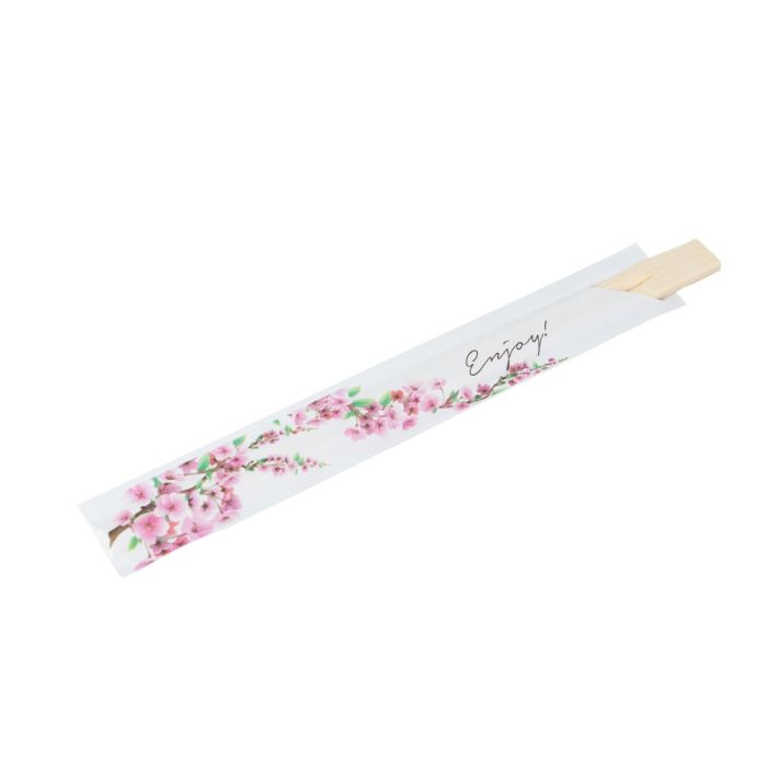 Bamboo chopsticks 21cm white envelopes single packed,100 pairs (k/20)