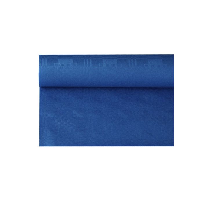 Paper tablecloth 1,2m x 8m dark blue damascus embossing