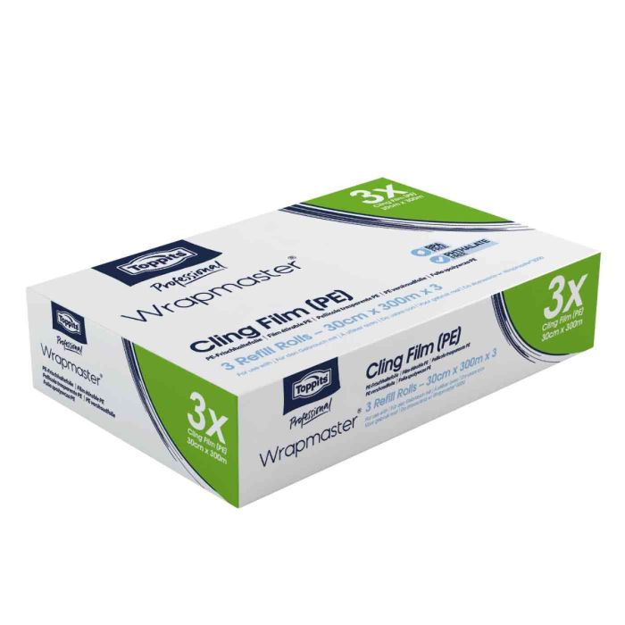 Wrapmaster® 3000 PE Cling Film 300 mm × 300 m (Carton of 3 Rolls)
