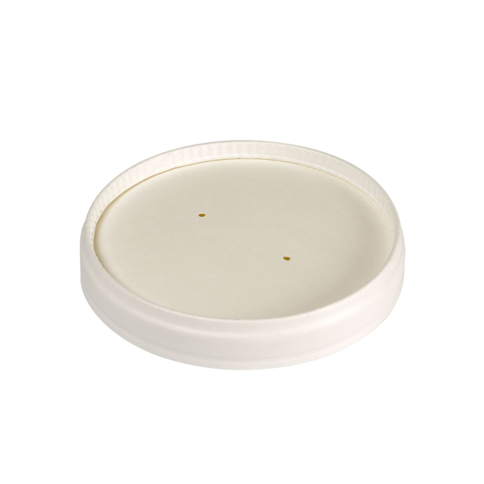Duni BioPak PAP/PLA white paper lid a.25pcs. (k/16)
