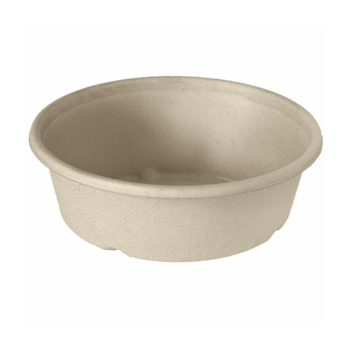 Sugar cane bowl 900ml, fi.194mm op.40pcs. natural colour, DUNI