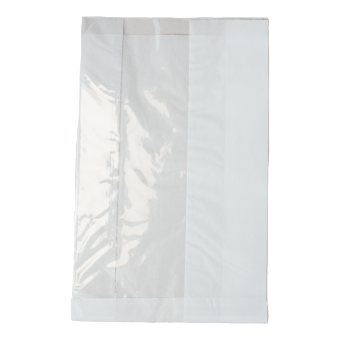 Torba biała z okienkiem 250x160x70+130PPmm, gramatura: 31+9PEg/m2, op.1000szt