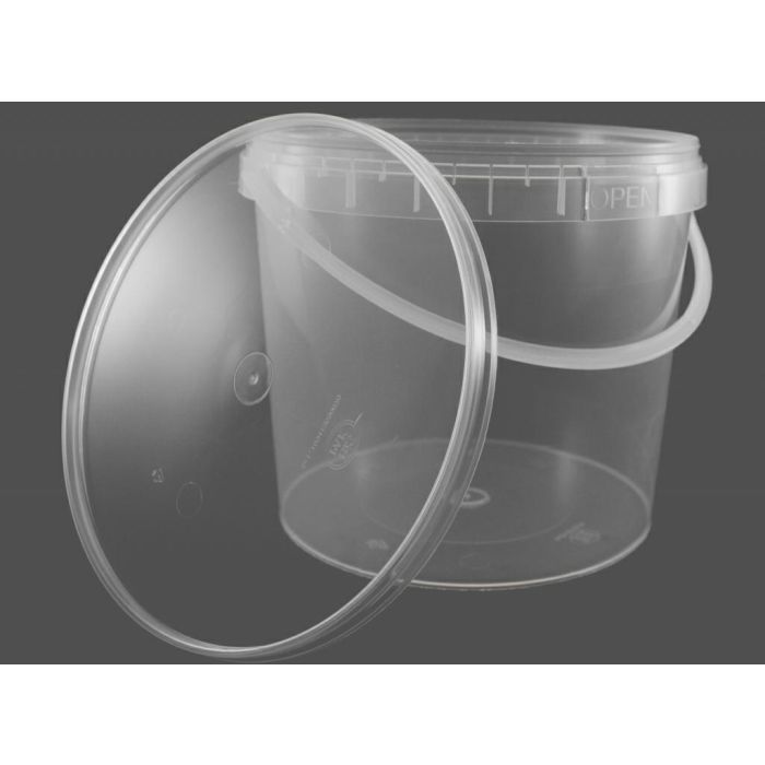 Wiaderko 3l transparentne + pokrywka op.15szt.