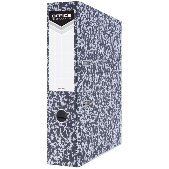 Binder, OFFICE PRODUCTS, reinforced bottom edge, cardboard, A4/75mm, grey
