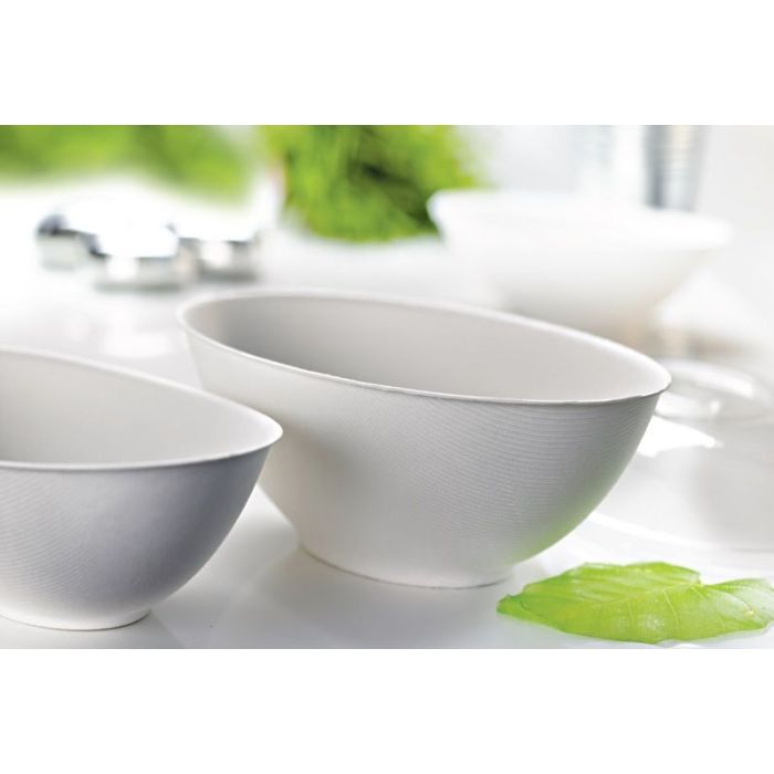 Oval cup made of sugar cane 1000ml, 240x140mm, 250pcs.