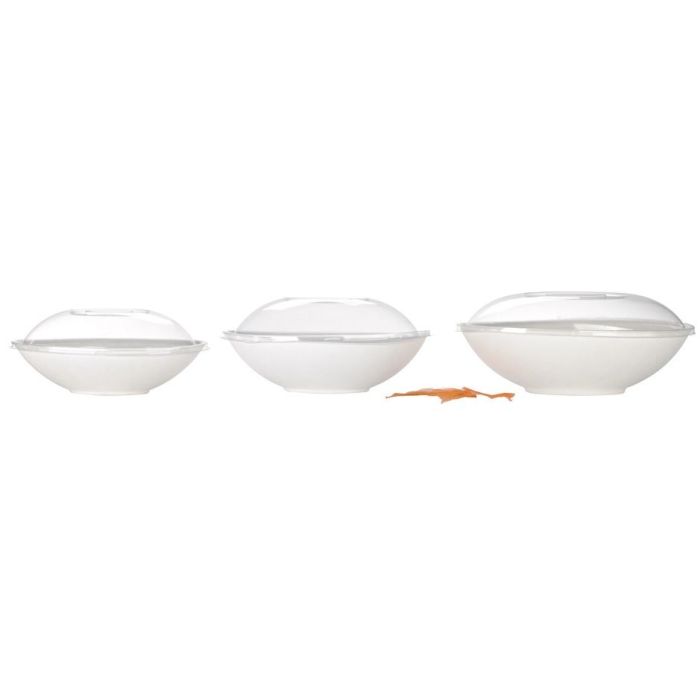 PET lid for an oval bowl 750ml, price per package 250pcs.
