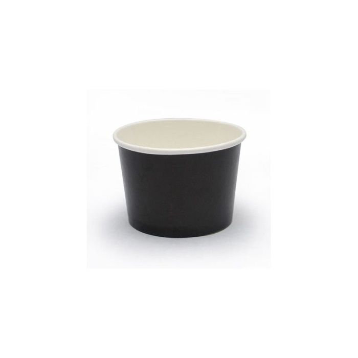 Paper cup black 130ml, diameter 74mm, pack of 50pcs.