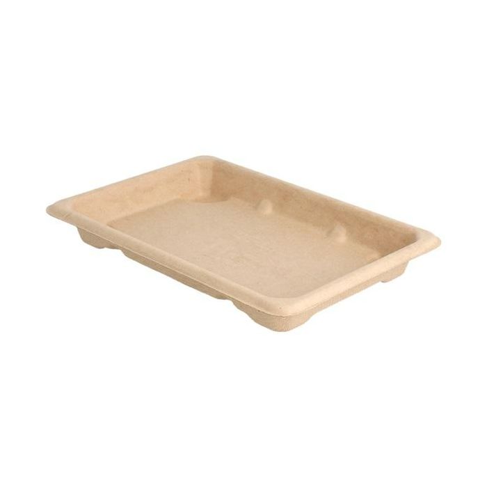 Tacka sushi z trzciny cukrowej naturalna 235x155x20 mm 50 szt.