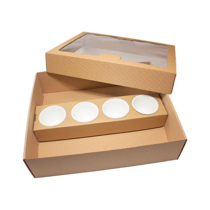 Catering box Party Box insert for 4 sosy into a box of length 350mm, op.50szt. TnG