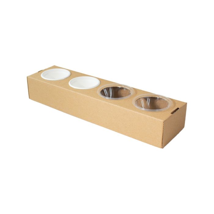 Catering box Party Box insert for 4 sauces into a box of length 315mm, op.50szt. TnG