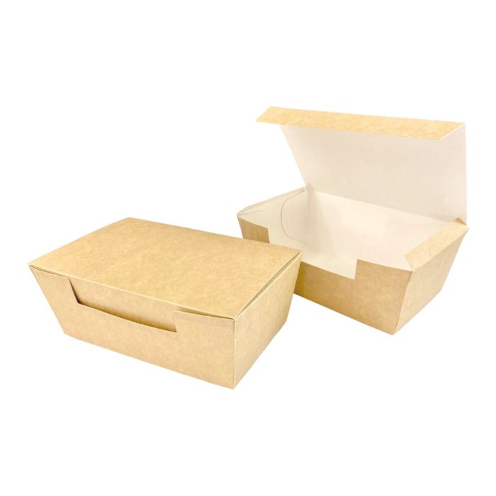 Pudełko KURCZAK mały BRĄZOWY -100szt. 160x100x60, środek biały, klejone-szczelne